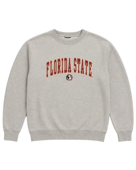 Grey Florida State Seminoles Graphic Crewneck Sweatshirt